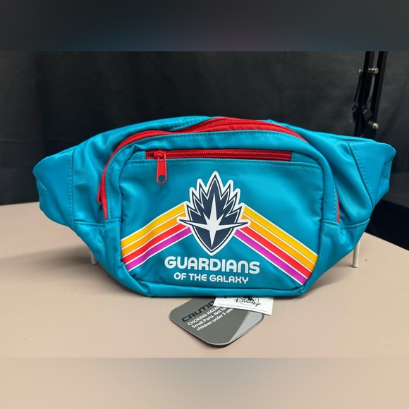 Disney Galaxy of the Guardians Teal Bum Bag with Red Accents - Picture 1 of 4